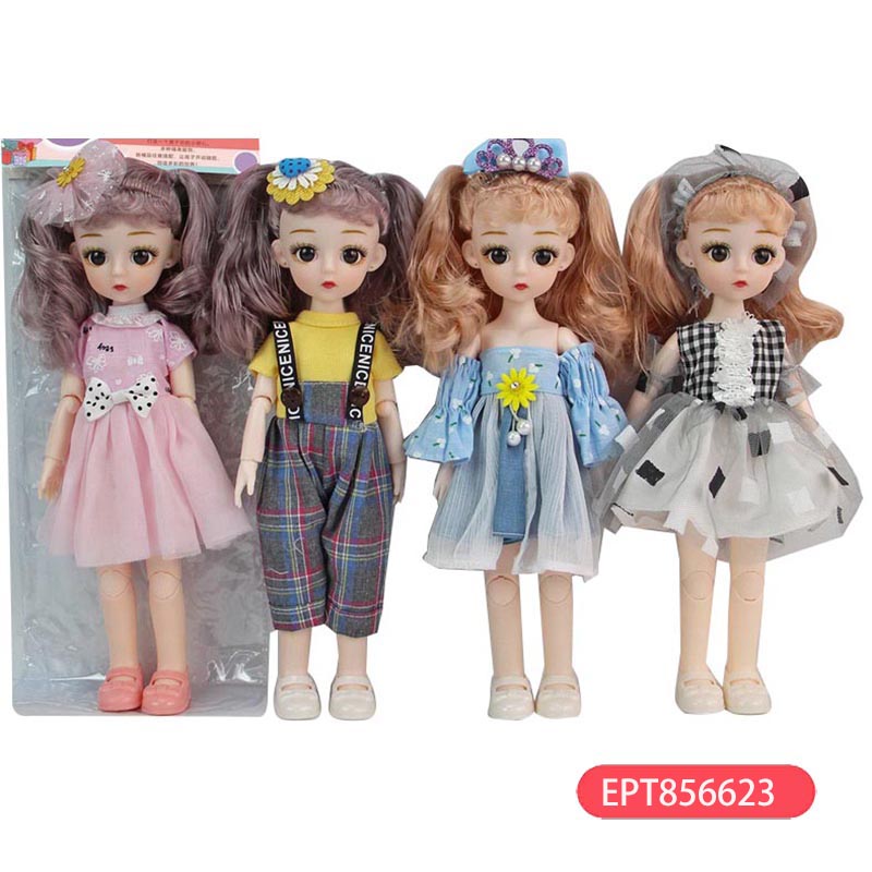 EPT856623-12-inch 3D eyes 13 joints doll (mixed )(240pcs/ctn)
