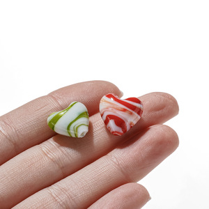 Heart Shaped Glass <b>Beads</b> Crystal Lampwork For Jewelry Making DIY Bracelets Necklaces Accessories 8mm AC4894 - Product Image 4