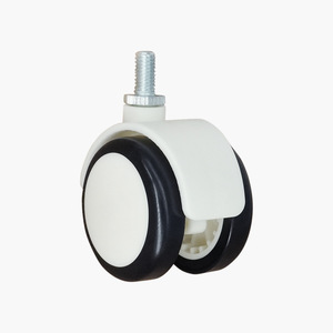 m8 threaded shaft 2in <b>plastic</b> mute brake caster corrosion proof universal roller medical apparatus furniture <b>wheel</b> - Product Image 3