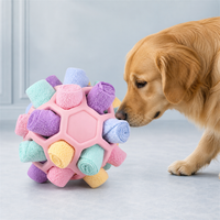 Balle olfactive interactive pour chien, distributeur de friandises, jouet de recherche de nourriture, mangeoire lente, durable, anti-ennui, jouet de puzzle, bandes de polaire, caoutchouc TPR