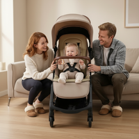 Poussette bébé Abon BS6020 légère en alliage d'aluminium, cadre en métal, pliage à une main, système de voyage, capacité de charge de 15 kg