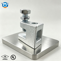 Pince de poutre UTTBC3 en acier au carbone galvanisé, conception anticorrosion pour support de conduite de sprinkler fixe à long terme