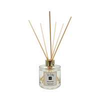 Bougie et diffuseur d'arômes écologiques sans alcool en bois de poirier et verre, parfum frais longue durée pour la maison