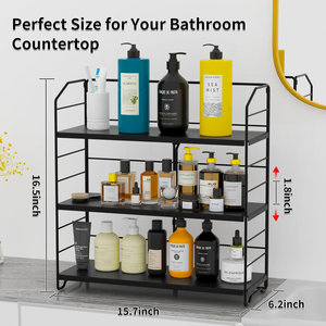 Nhà sản xuất tùy chỉnh 3-Tier thép không gỉ freestanding gia vị giá có thể điều chỉnh với thiết kế rộng rãi cho nhà bếp đảo & xe - Product Image 6