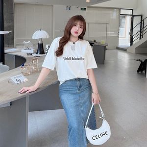 Happy Hut Camiseta de manga corta con cuello redondo para mujer, talla grande, corte holgado, mezcla de algodón, top informal para uso diario N8139 - Product Image 2