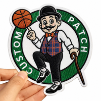 Écussons brodés personnalisés pour équipes de basketball USA, écussons thermocollants écologiques brodés sur mesure de 2,5 pouces en forme de fleur, lots mignons pour