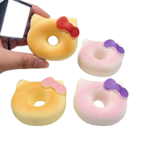 Jouet à presser en forme de gâteau ou beignet, en PU à rebond lent, anti-stress musical, sensation plastiline, décompression, unisexe, à partir de 8 ans, vente en gros