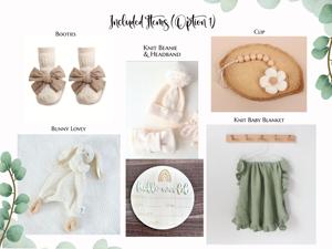 Ensemble bébé tricoté printemps-automne Kaiyue avec bandeau nouveau-né et marqueur de développement en bois, coffret <span class=keywords><strong>cadeau</strong></span> de <span class=keywords><strong>naissance</strong></span> pour filles et garçons - Product Image 4