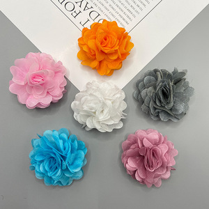 Rosas y Camelias Artificiales de Tela de 5 cm Tejidas a Mano para Ropa, Horquillas, Pendientes, Broches, Zapatos, Bolsos, Venta al por Mayor - Product Image 1