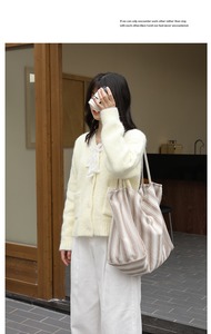 Giải trí, nghệ thuật, thời trang, tương phản Màu sắc túi xách, Internet nổi tiếng, sọc, công suất lớn - Product Image 5