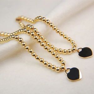 Xinfly - Joyería Personalizada de Oro Genuino de 18K para Mujer, AU750, Colgante de Corazón Real Puro, Cadena de Bolas de 4mm, Regalos para Fiestas - Product Image 2