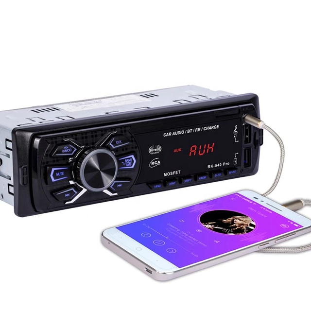 Single Din Car MP3 Player FM Radio USB TF Card AUX Audio Fast Charging Car Radio Player