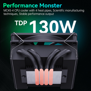 Snowman 90mm 4pin PWM Fan <span class=keywords><strong>CPU</strong></span> Cooler 4heatpips Áp suất làm mát không khí tản nhiệt nhôm tương thích LGA115x/1200/1700 AM4 AM5 trường hợp - Product Image 3