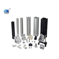 Carril de guía lineal perforado personalizado de 180 grados y 180 temperaturas, Conector de esquina de grados, LED de aleación de aluminio recubierto de polvo