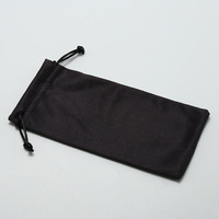 Pochette à lunettes en velours microfibre personnalisable avec cordon de serrage, colorée, portable, étui à lunettes