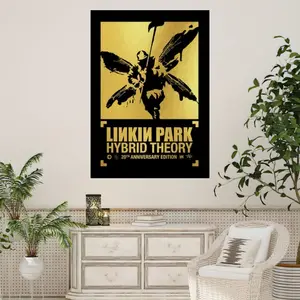 带L-Linkin酷P-Park海报印花墙贴画卧室客厅装饰办公室家居不干胶
