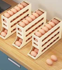 Distributeur d'œufs automatique à 4 niveaux, conteneur à œufs portable de grande capacité pour la cuisine - Product Image 3