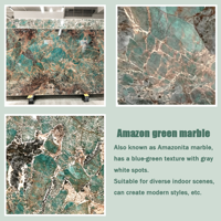 Marbre vert naturel d'Amazonie de luxe, adapté aux murs d'îlots de cuisine de villas et aux sols et escaliers de halls d'hôtels