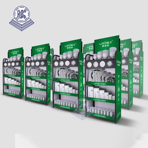 Tầng Thường Vụ Kim Loại Triển Lãm Thương Mại <span class=keywords><strong>LED</strong></span> Ánh Sáng Bóng Đèn Đèn Hiển Thị Đứng Giá - Product Image 1