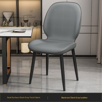 Fauteuil moderne en cuir PU durable avec structure métallique, dossier solide, coussin ergonomique, design compact, pour salon, bureau à domicile