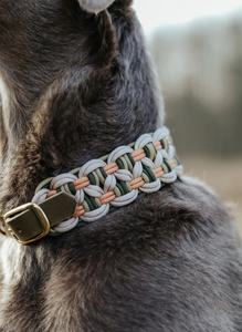 Personalizado ajustable macramé tejido a mano poliéster Paracord mascota perro Collar Correa conjunto seguridad fuerza perro plomo - Product Image 3