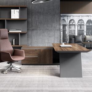 Personalizado OEM de alta calidad europeo moderno mobiliario de oficina en forma de L Executive Boss CEO juego de mesa de escritorio para la Oficina - Product Image 4