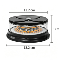 Balise LED 96W, 16 modes stroboscopiques, lumière d'avertissement, fixation magnétique, boîtier PC, 5 couleurs, lumière clignotante rotative pour alerte de sécurité des véhicules