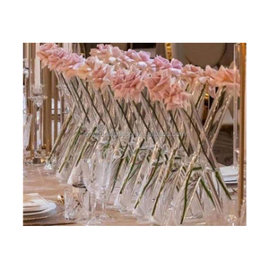 Factory Price Wedding Centerpiece <strong>Flower</strong> Water Decorative <strong>Vases</strong> Cone Clear Glass <strong>Vase</strong> for Hotels - Product Image 1
