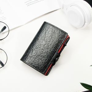 CASEKEY New Fashion Customized LOGO Men Automatic <b>Wallet</b> Card Case Credit Card Anti Theft Slim Pop Out Card <b>Holder</b> - Product Image 4
