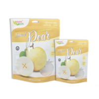 Op maat gemaakte premium hersluitbare logo snack mango gedroogd fruit plastic verpakking staande pouch droge voedselverpakking zak met venster
