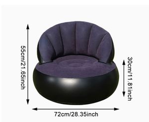 Outdoor <b>Camping</b> <b>Foldable</b> Inflatable Sofa with High Back Automatic Thickening Nap Sofa <b>Bed</b> for Home Inflatable - Product Image 2