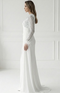 Abito da Sera Elegante a Maniche Lunghe <span class=keywords><strong>Franzese</strong></span> per Cerimonie e Matrimoni, Vestito Elegante per Occasioni Formali - Product Image 5