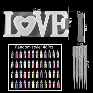 Kit de moules en résine DIY, kit de moules en silicone pour bijoux en résine époxy, ensemble de moules en silicone pour bracelets et pendentifs - Product Image 4