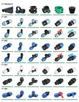 Accessoires IFAN DIN 8074 en PEHD, raccords de compression injectés en PEHD, PP, PE, matériaux de plomberie PN16, raccords d'irrigation en PEHD