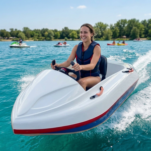 Mini <span class=keywords><strong>Jet</strong></span>-boat Compact Blanc Agile pour Une Personne, Bateau Électrique, Petit Bateau à Moteur, Propulsé, Type Go-Kart Nautique, Véhicule Nautique de <span class=keywords><strong>Ski</strong></span> - Product Image 2