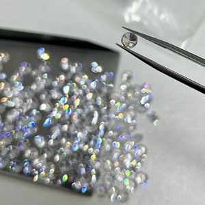 4mm 5mm với lỗ tròn rực rỡ cắt aaaaa Chất lượng cao trong suốt màu Zircon đá quý trắng lỏng CZ Zircon đá với lỗ - Product Image 3