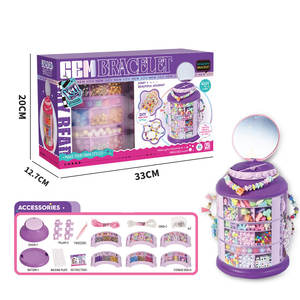 Boîte de rangement multi-couches créative arc-en-ciel DIY, ensemble de fabrication de bijoux pour filles avec accessoires de perles, jouet cadeau de Noël pour filles - Product Image 3