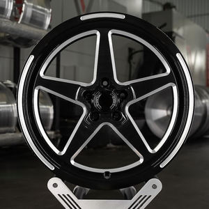 Rueda Monobloque Forjada para Auto de Carreras, 17 <span class=keywords><strong>18</strong></span> 19 20 21 22, Color Negro Darkhorse, Cinco Radios, Drag Pack, para <span class=keywords><strong>Ford</strong></span> <span class=keywords><strong>Mustang</strong></span> <span class=keywords><strong>GT</strong></span> - Product Image 3