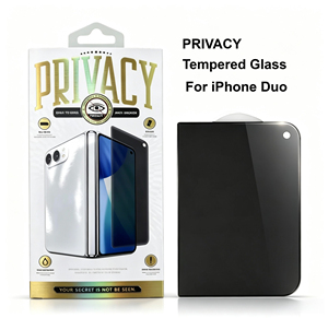 Nouveau protecteur d'écran de téléphone en verre trempé anti-espion 3D 9H, protecteur d'écran de confidentialité pour <span class=keywords><strong>iPhone</strong></span> Duo 18 <span class=keywords><strong>Pro</strong></span> Max - Product Image 1