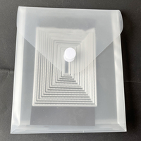 Personalizado A4 A5 A6 esmerilado plástico PP archivo carpeta bolsa sobre almacenamiento transparente organizador para planificador con botón