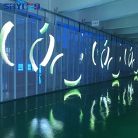 Affichage à LED P3.91-7.81 transparent d'intense luminosité pour l'étalage de rideau immobilier et la maille en verre