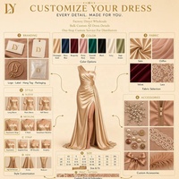 Robe de soirée asymétrique sur mesure en satin champagne avec corsage plissé et fente haute, style sirène – Fournisseur en gros