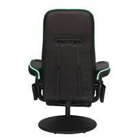 Canapé de Gaming de luxe avec repose-pieds, fauteuil de jeu, éclairage LED, de Style Gaming, noir et bleu