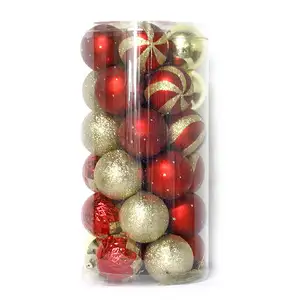 Modieuze Decoratie Shatterproof Plastic Kerstboom Ornamenten Bal Set