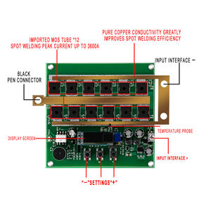 Accessoires de batterie pour soudage par points au lithium 18650, avec soudage par impulsions en trois étapes, 99 réglages de vitesse, prise en charge de la capacité Farad 6.5V-16V - Product Image 6