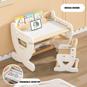 2023 Baby Montessori Educational Creative Art Painting Drawing <strong>Desk</strong> Set Kids Building Block <strong>Table</strong> - Product Image 3
