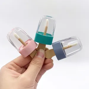 신상품 8ml 블루 핑크 아이스크림 립 그로스 튜브 아이스 캔디 립 글로스 용기 빈 립 글로스 튜브 맞춤 로고