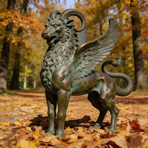 Sculpture de chimère <span class=keywords><strong>étrusque</strong></span> en bronze sur mesure grandeur nature, <span class=keywords><strong>statue</strong></span> de monstre en métal pour extérieur, pour projet - Product Image 5