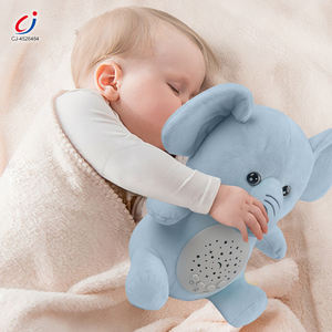 Chengji <span class=keywords><strong>jouet</strong></span> à piles éléphant Projection lavable sommeil respiration veilleuse bébé Machine apaisante avec peluche - Product Image 2