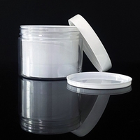 Pot vide en plastique PET transparent pour soins de la peau à double paroi de 80ml 100ml 150ml 200ml pour crème pour le visage avec bouchon à vis